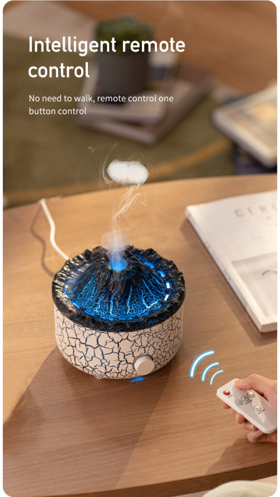 New Creative Volcano Humidifier Aromatherapy Machine Spray Jellyfish Air Flame Humidifier Diffuser