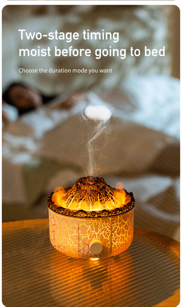 New Creative Volcano Humidifier Aromatherapy Machine Spray Jellyfish Air Flame Humidifier Diffuser