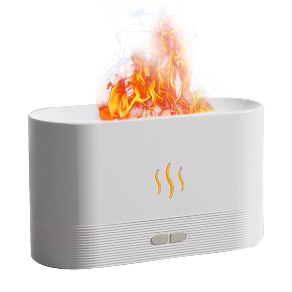 Aroma Diffuser With Flame Light Mist Humidifier Aromatherapy Diffuser With Waterless Auto-Off Protection For Spa Home Yoga Office