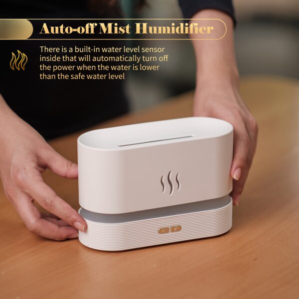 Aroma Diffuser With Flame Light Mist Humidifier Aromatherapy Diffuser With Waterless Auto-Off Protection For Spa Home Yoga Office - Image 12