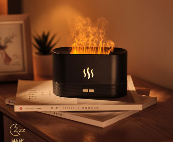 Aroma Diffuser With Flame Light Mist Humidifier Aromatherapy Diffuser With Waterless Auto-Off Protection For Spa Home Yoga Office - Image 17