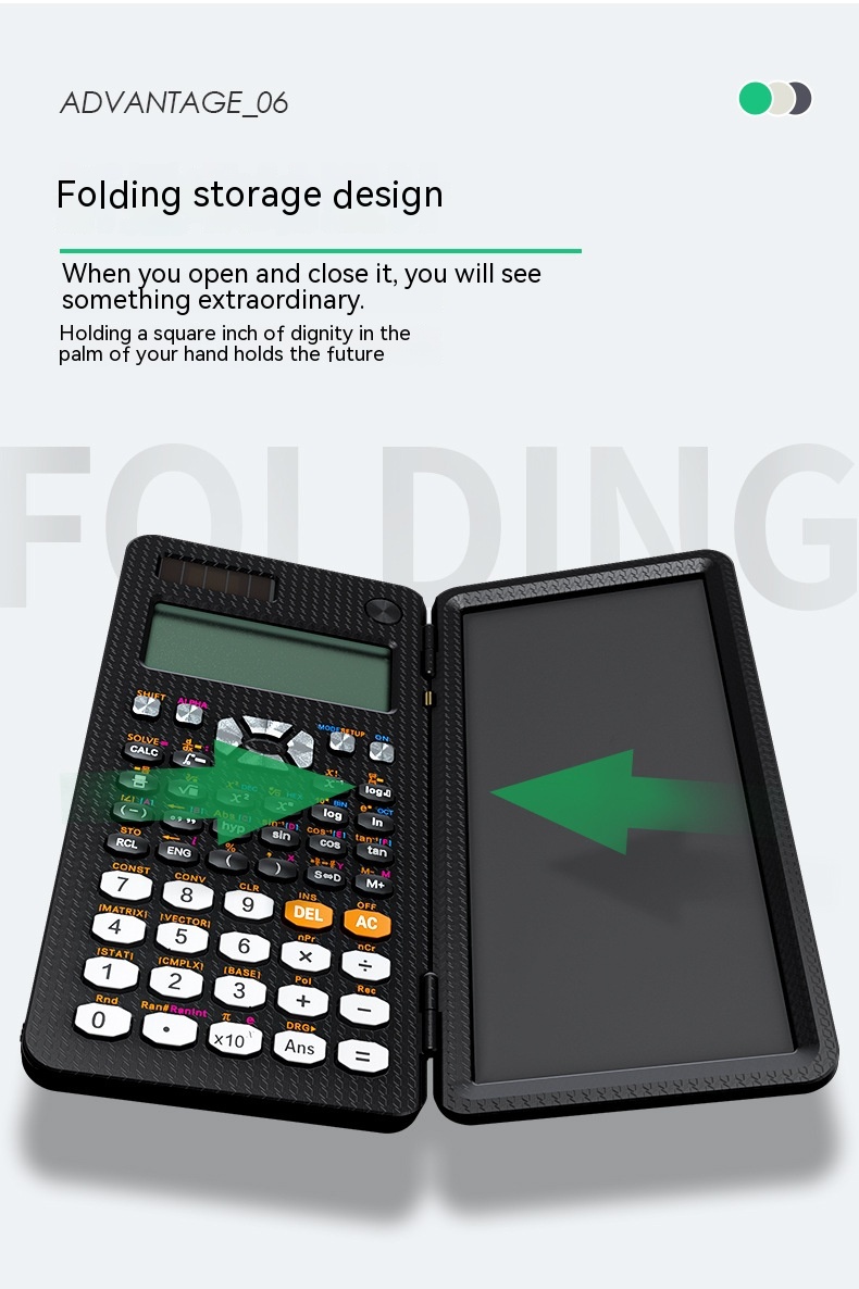 2 In 1 Foldable Scientific Calculators Handwriting Tablet Learning Function Calculator  Foldable Desk Scientific Calculators - Image 23