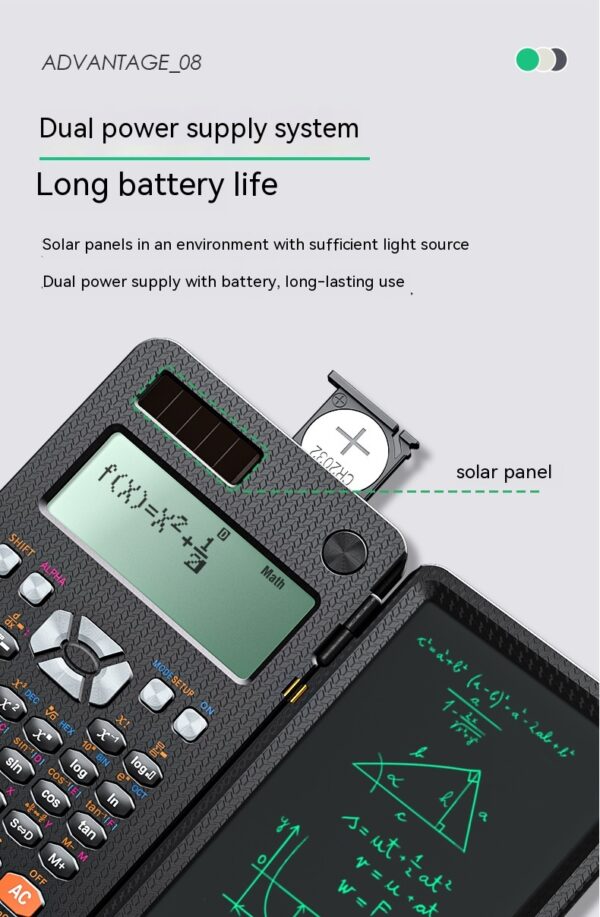 2 In 1 Foldable Scientific Calculators Handwriting Tablet Learning Function Calculator  Foldable Desk Scientific Calculators - Image 25