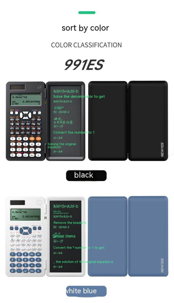 2 In 1 Foldable Scientific Calculators Handwriting Tablet Learning Function Calculator Foldable Desk Scientific Calculators