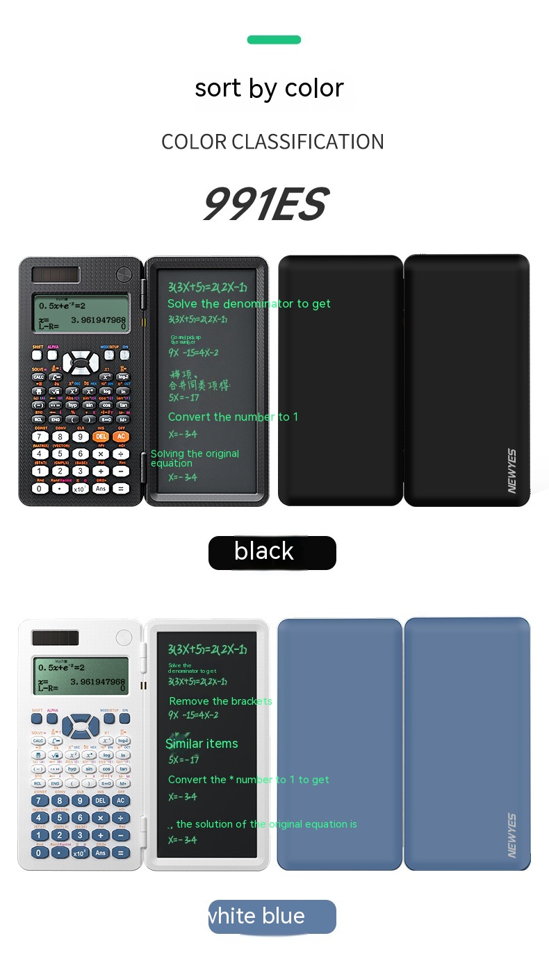 2 In 1 Foldable Scientific Calculators Handwriting Tablet Learning Function Calculator  Foldable Desk Scientific Calculators - Image 14