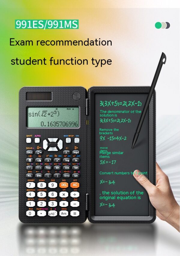 2 In 1 Foldable Scientific Calculators Handwriting Tablet Learning Function Calculator  Foldable Desk Scientific Calculators - Image 17