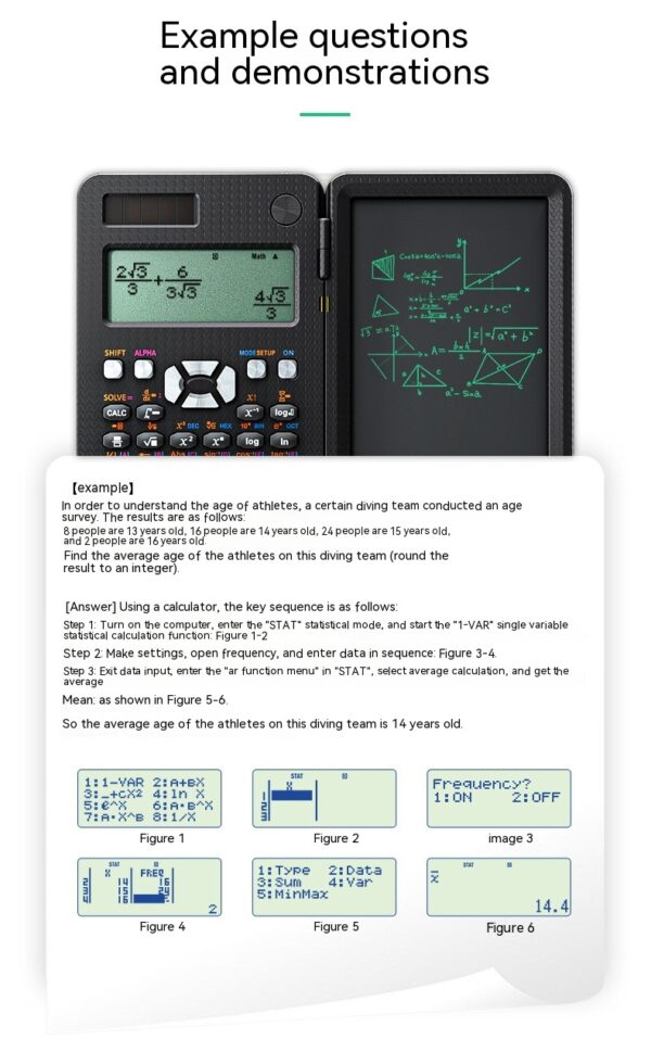 2 In 1 Foldable Scientific Calculators Handwriting Tablet Learning Function Calculator  Foldable Desk Scientific Calculators - Image 21