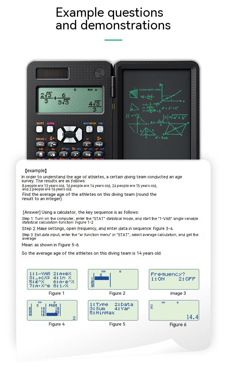 2 In 1 Foldable Scientific Calculators Handwriting Tablet Learning Function Calculator  Foldable Desk Scientific Calculators - Image 21