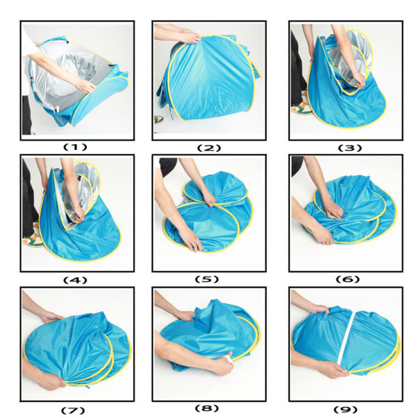 Baby Beach Tent Kids Outdoor Camping Easy Fold Up Waterproof  Up Sun Awning Tent UV-protecting - Image 19