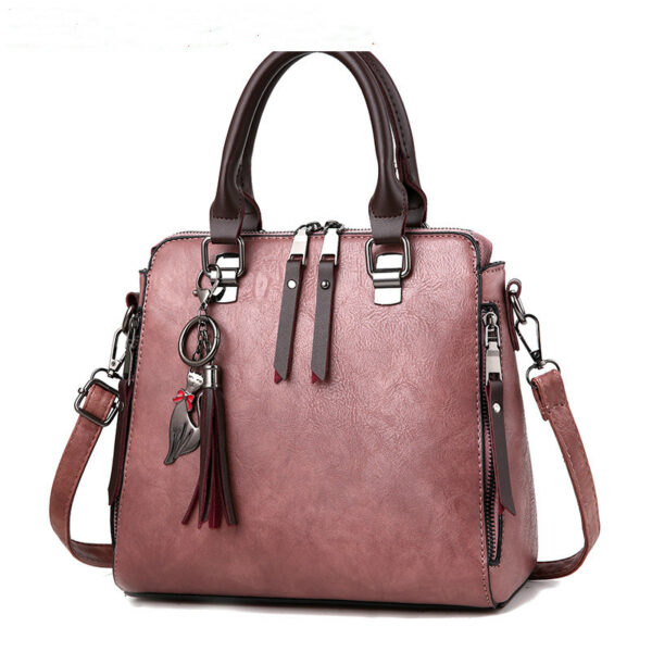 Vintage Handbag Women PU Leather Tassel Top-handle Bag Fashion Lady Tote Luxury Large Capacity Shoulder Bag - Image 11