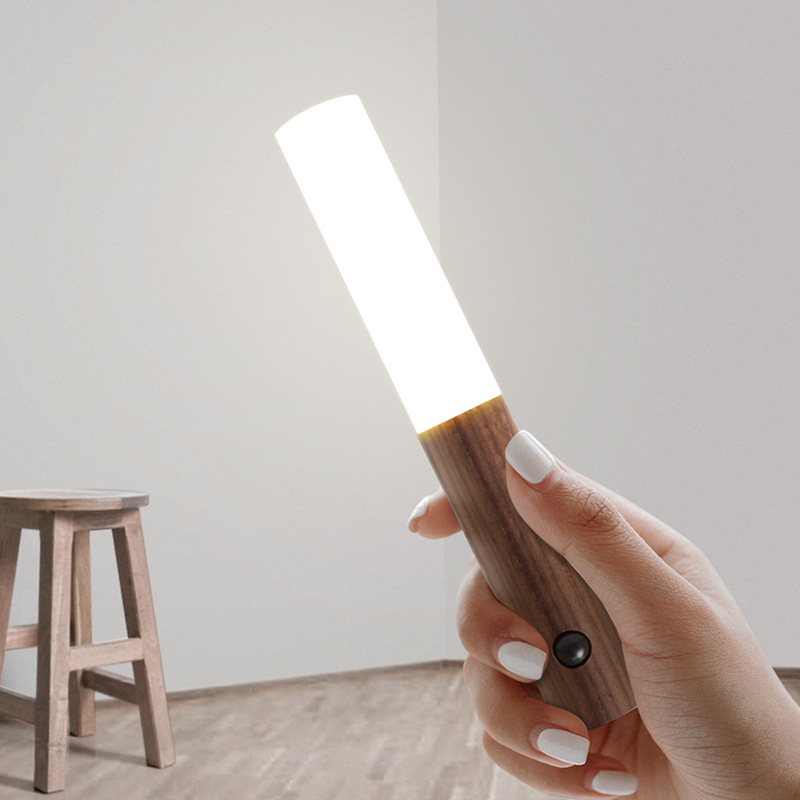 Auto LED USB Magnetic Wood Wireless Night Light Corridors Porch Lights PIR Motion Sensor Wall Light Cabinet Lamp - Image 20