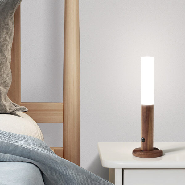Auto LED USB Magnetic Wood Wireless Night Light Corridors Porch Lights PIR Motion Sensor Wall Light Cabinet Lamp - Image 12