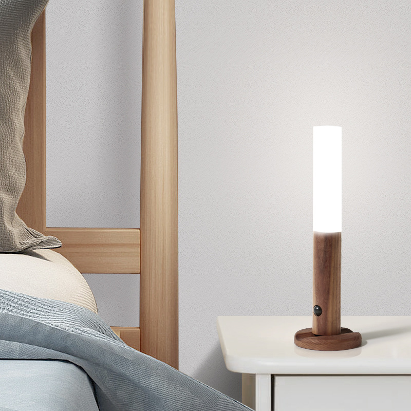 Auto LED USB Magnetic Wood Wireless Night Light Corridors Porch Lights PIR Motion Sensor Wall Light Cabinet Lamp - Image 12