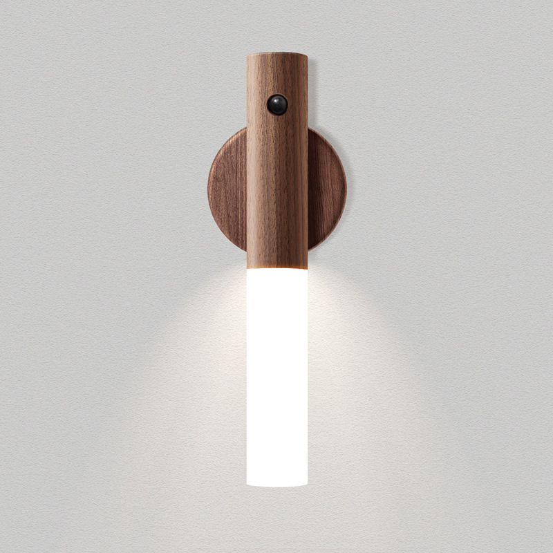 Auto LED USB Magnetic Wood Wireless Night Light Corridors Porch Lights PIR Motion Sensor Wall Light Cabinet Lamp - Image 13