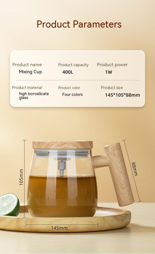 400ML Self Stirring Coffee Mug Electric Mixing Glass Coffee CupHigh Speed Fast Automatic Coffee Cup For Gyms Dining Room Kitchen Gadgets