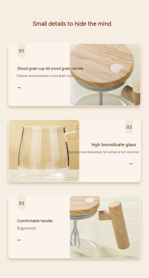 400ML Self Stirring Coffee Mug  Electric Mixing Glass Coffee CupHigh Speed Fast Automatic Coffee Cup For Gyms Dining Room Kitchen Gadgets - Image 33