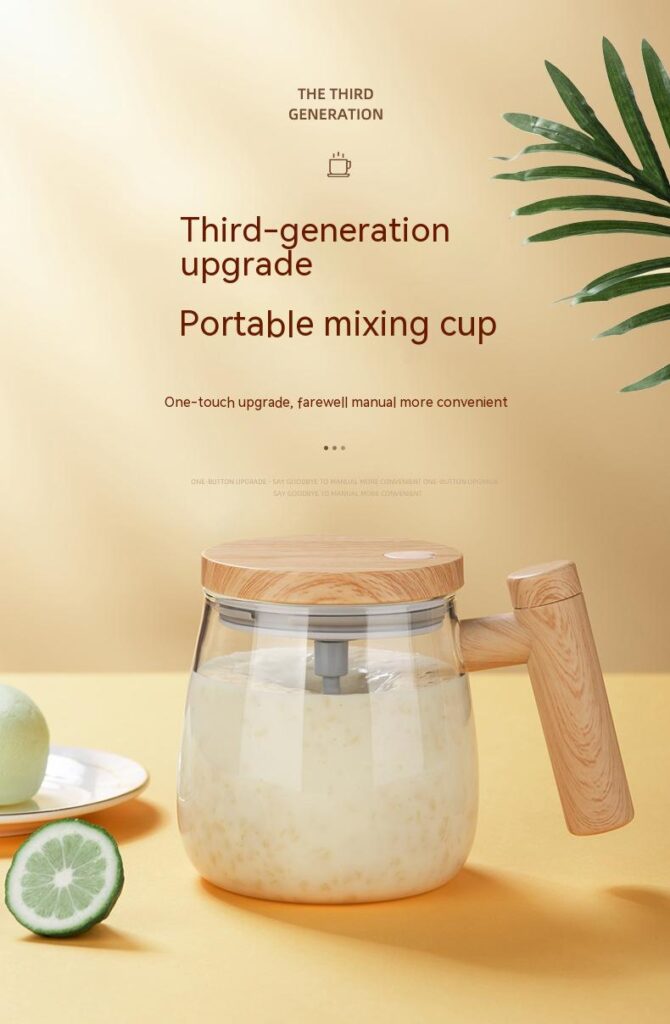 400ML Self Stirring Coffee Mug Electric Mixing Glass Coffee CupHigh Speed Fast Automatic Coffee Cup For Gyms Dining Room Kitchen Gadgets