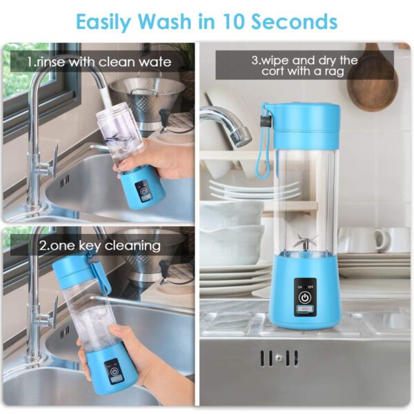 Portable Blender With USB Rechargeable Mini Kitchen Fruit Juice Mixer Home Simple Portable Electric Mini Juicer - Image 16