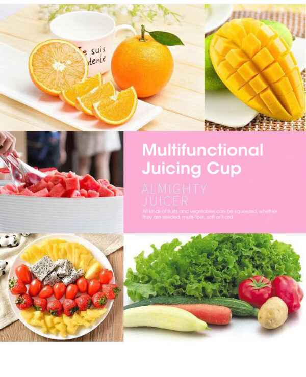 Portable Blender With USB Rechargeable Mini Kitchen Fruit Juice Mixer Home Simple Portable Electric Mini Juicer - Image 12