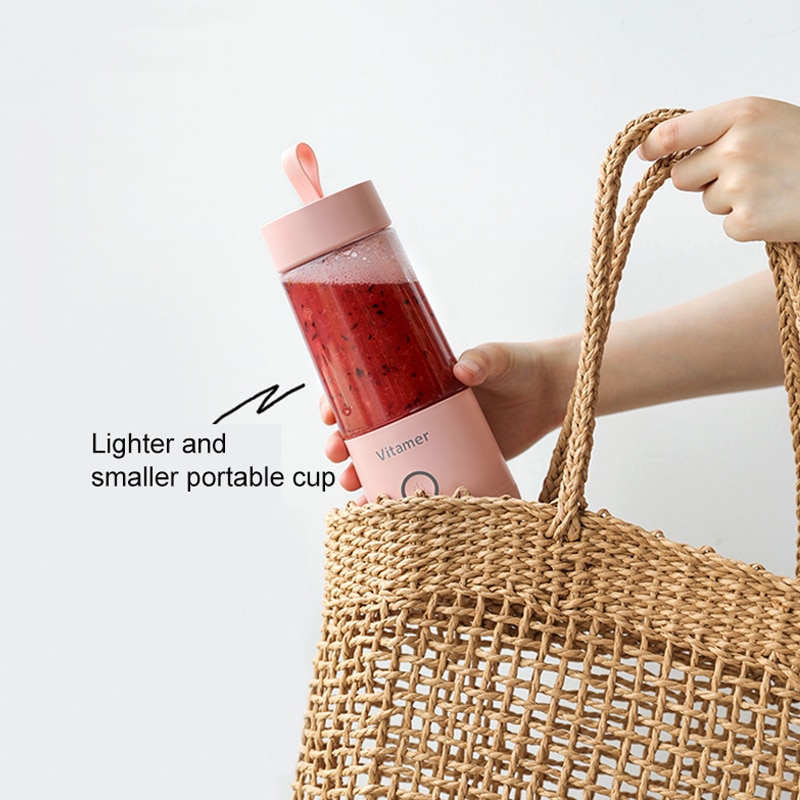 350ml Portable Blender Juicer Electric USB Rechargeable Mixer Smoothie Slushy Cup Juice Blender Bottle USB Charging Kitchen Gadgets - Image 17