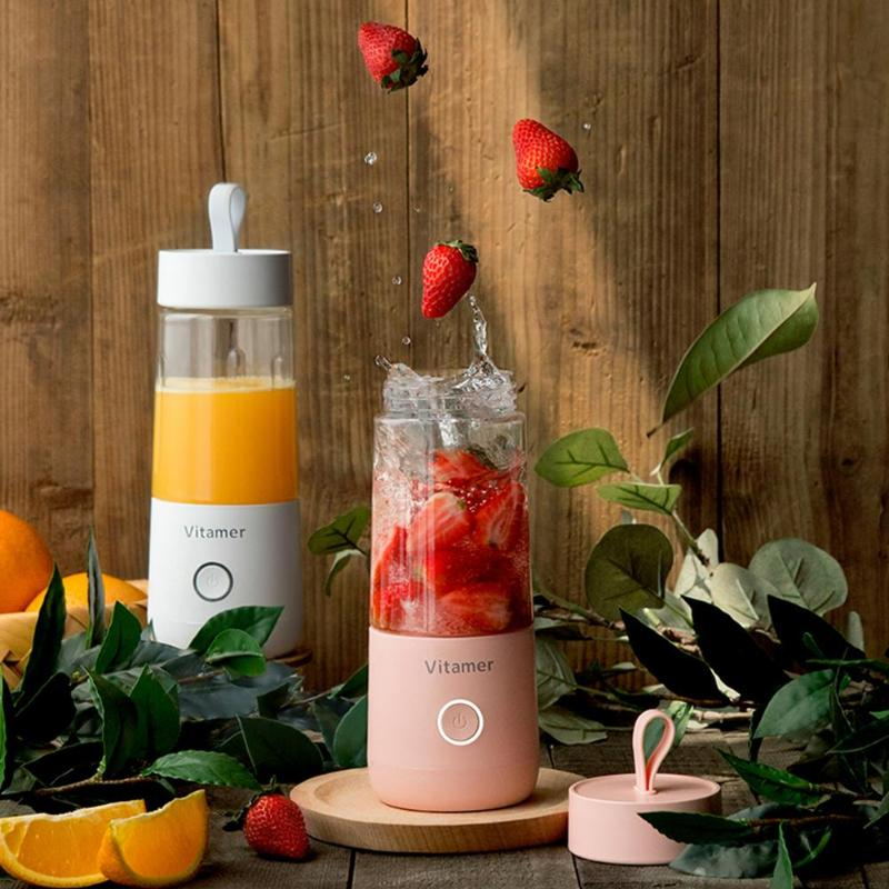 350ml Portable Blender Juicer Electric USB Rechargeable Mixer Smoothie Slushy Cup Juice Blender Bottle USB Charging Kitchen Gadgets - Image 13