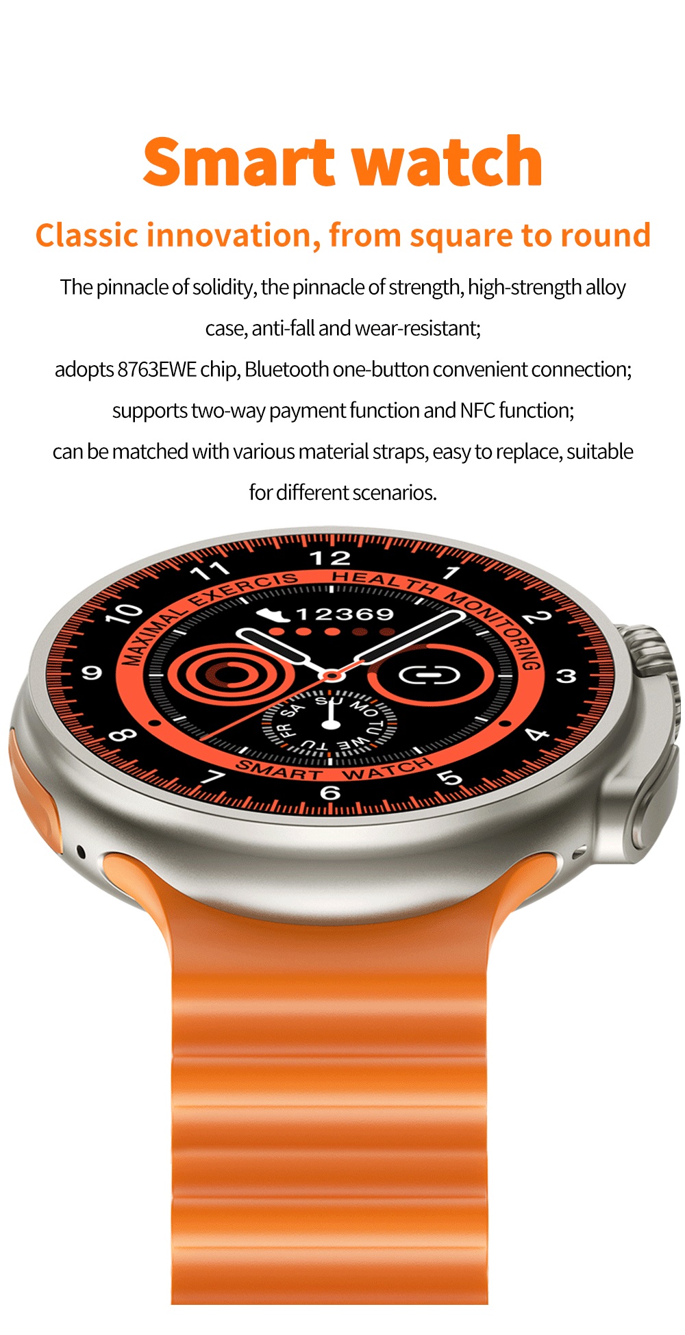 New K9 Smart Watch 1.39 Round Screen Encoder True Screw Clip Wireless Charging NFC Offline And Payment Function - Image 26