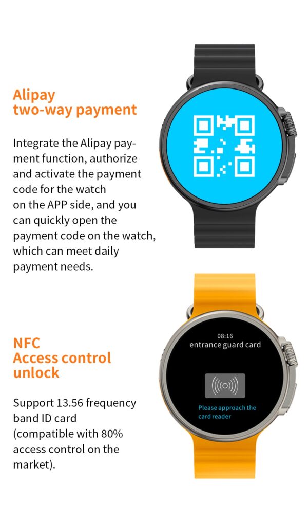 New K9 Smart Watch 1.39 Round Screen Encoder True Screw Clip Wireless Charging NFC Offline And Payment Function - Image 17