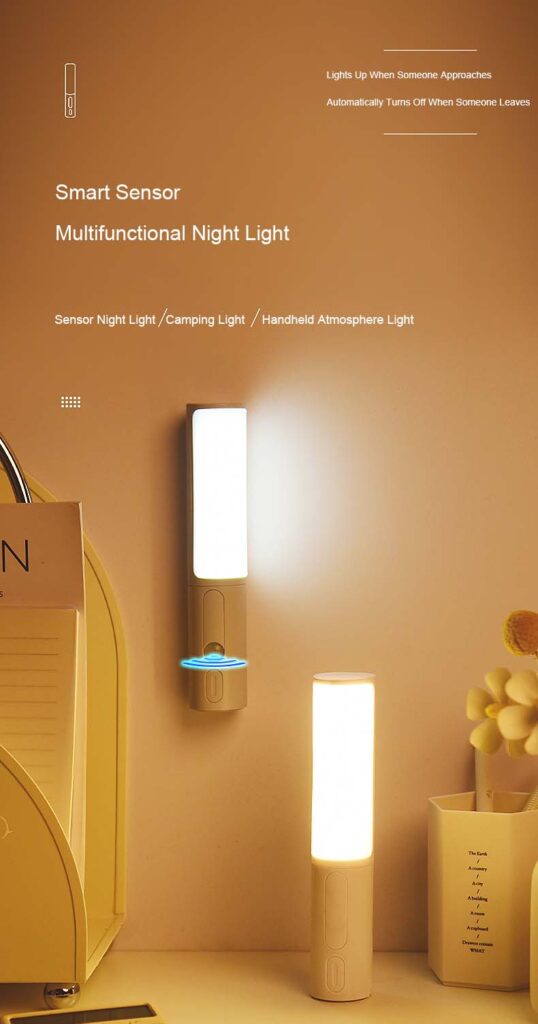 New Style Smart Human Body Induction Motion Sensor LED Night Light For Home Bed Kitchen Cabinet Wardrobe Wall Lamp