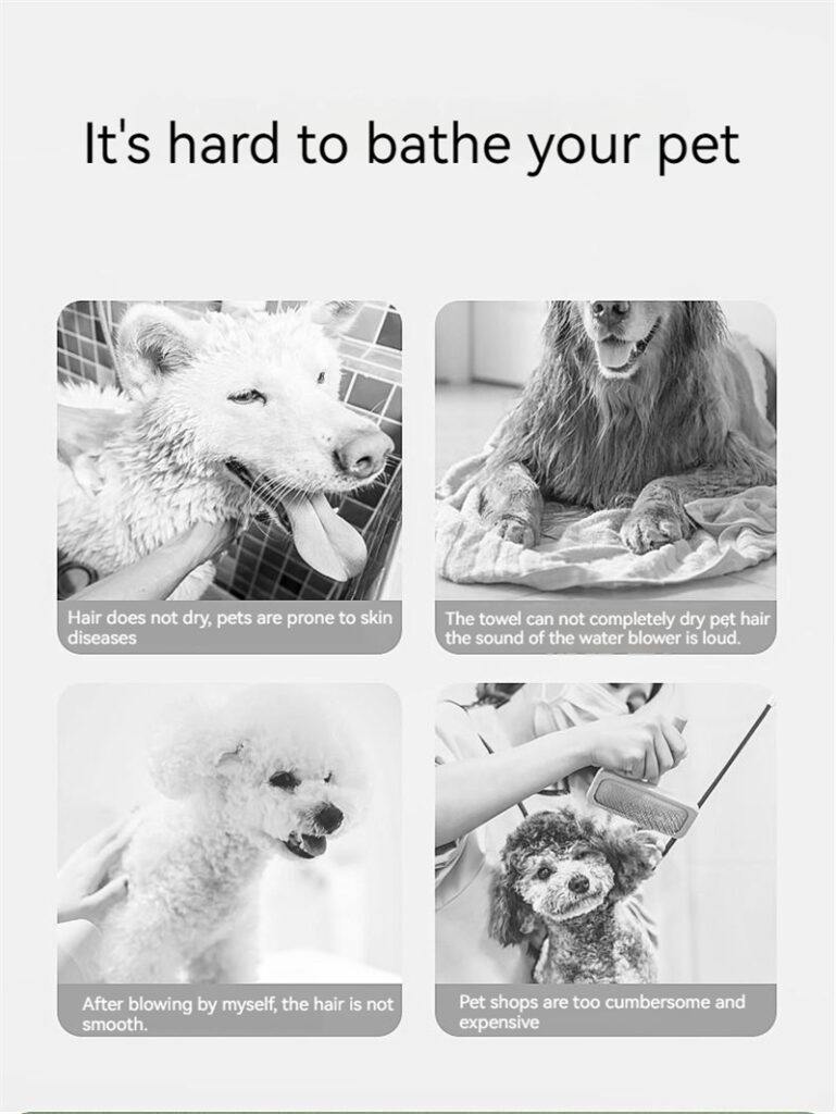 Smart Pet Hair Dryer Dog Golden Retriever Cat Grooming Hairdressing Blow & Comb Silent No Harm Pet Cleaning Supplies Pet Products