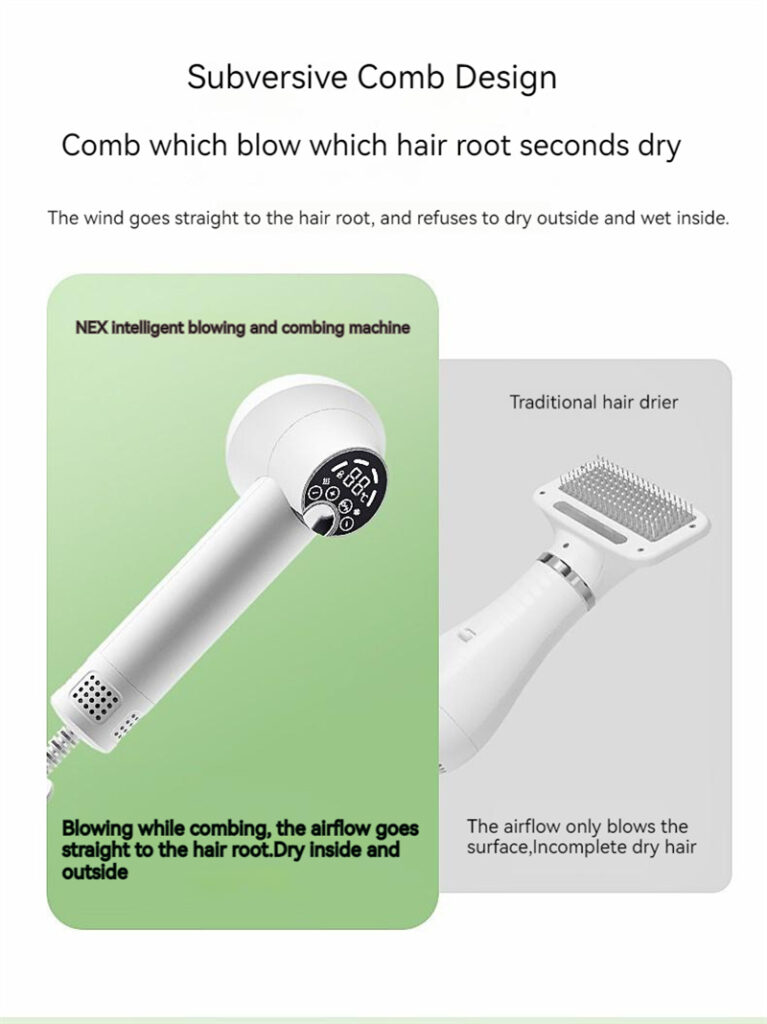 Smart Pet Hair Dryer Dog Golden Retriever Cat Grooming Hairdressing Blow & Comb Silent No Harm Pet Cleaning Supplies Pet Products