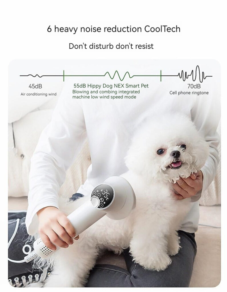 Smart Pet Hair Dryer Dog Golden Retriever Cat Grooming Hairdressing Blow & Comb Silent No Harm Pet Cleaning Supplies Pet Products