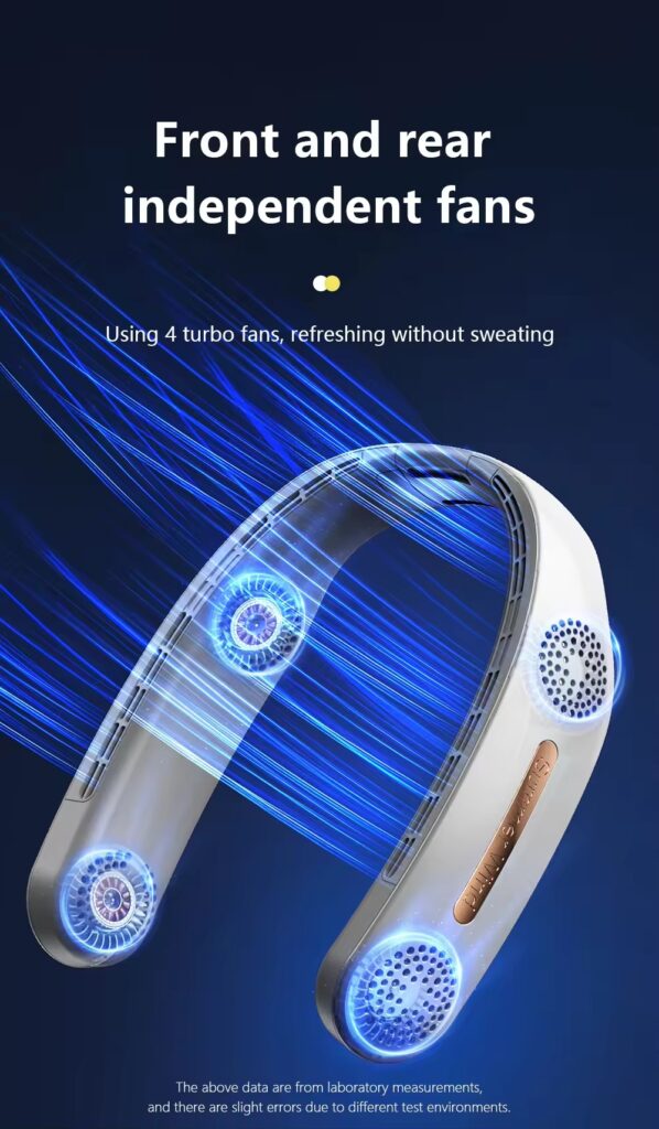 Lazy Mute Outdoor Sports USB Folding Leafless Hanging Neck Electric Fan