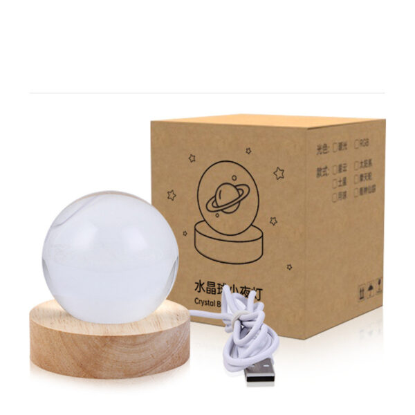 Luminous Starry Sky And Planets Moon Moon Crystal Ball Small Night Lamp Projection Ambience Light Creative Gift New Strange Gift - Image 13