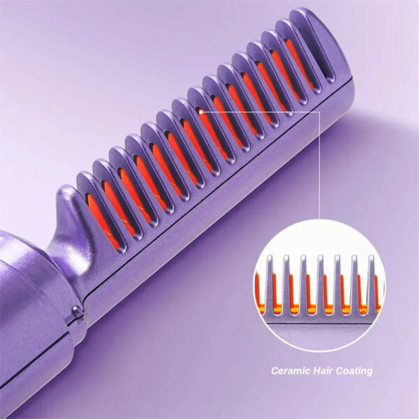 Professional Wireless Hair Straightener Curler Comb Fast Heating Negative Ion Straightening Curling Brush Hair Styling Tools - Image 22