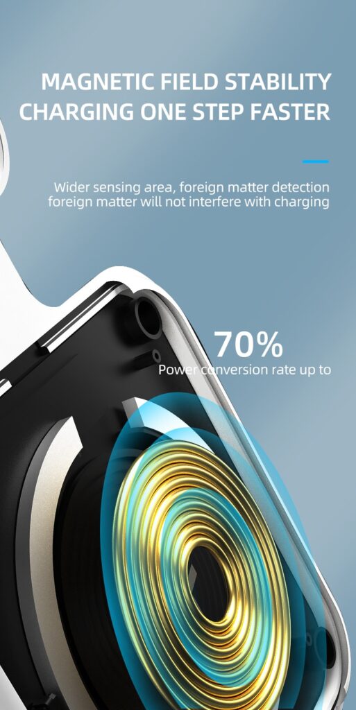 3 In 1 Magnetic Foldable Wireless Charger Charging Station Multi-device Folding Cell Phone Wireless Charger Gadgets