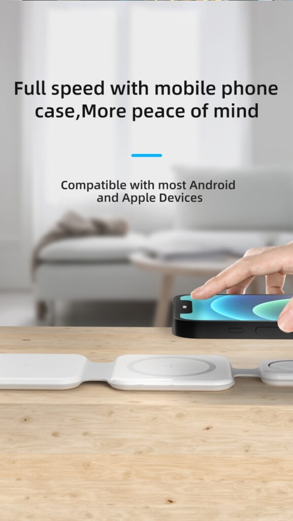 3 In 1 Magnetic Foldable Wireless Charger Charging Station Multi-device Folding Cell Phone Wireless Charger Gadgets