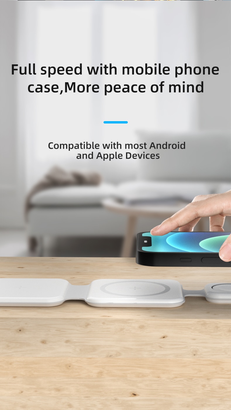 3 In 1 Magnetic Foldable Wireless Charger Charging Station Multi-device Folding Cell Phone Wireless Charger Gadgets - Image 19