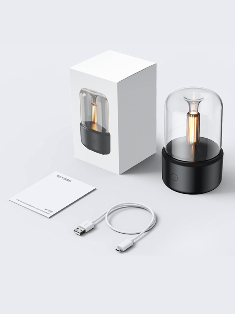 Atmosphere Light Humidifier Candlelight Aroma Diffuser Portable 120ml Electric USB Air Humidifier Cool Mist Maker Fogger 8-12 Hours With LED Night Light - Image 12