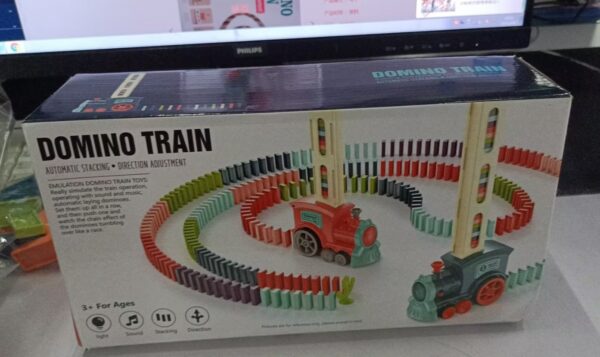 Domino Train Toys Baby Toys Car Puzzle Automatic Release Licensing Electric Building Blocks Train Toy - Image 15