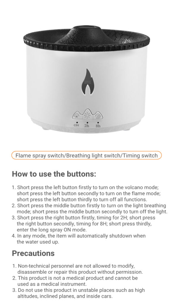 New Creative Ultrasonic Essential Oil Humidifier Volcano Aromatherapy Machine Spray Jellyfish Air Flame Humidifier Diffuser