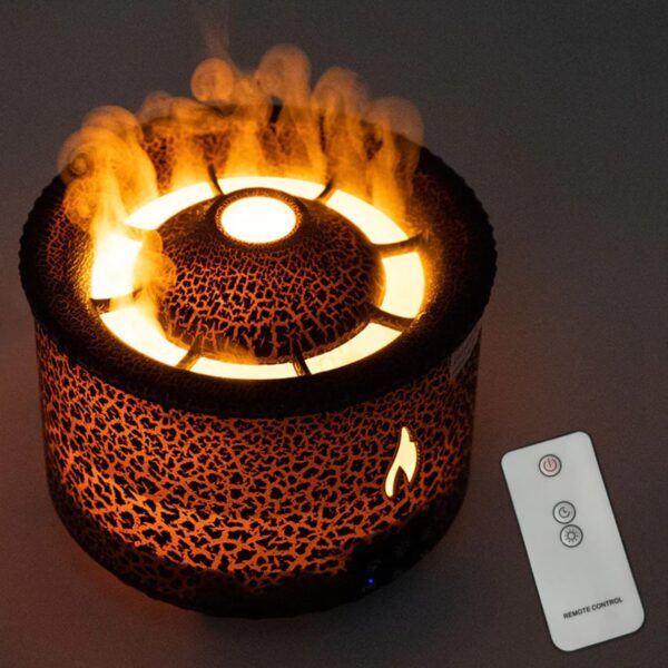 New Creative Ultrasonic Essential Oil Humidifier Volcano Aromatherapy Machine Spray Jellyfish Air Flame Humidifier Diffuser - Image 15