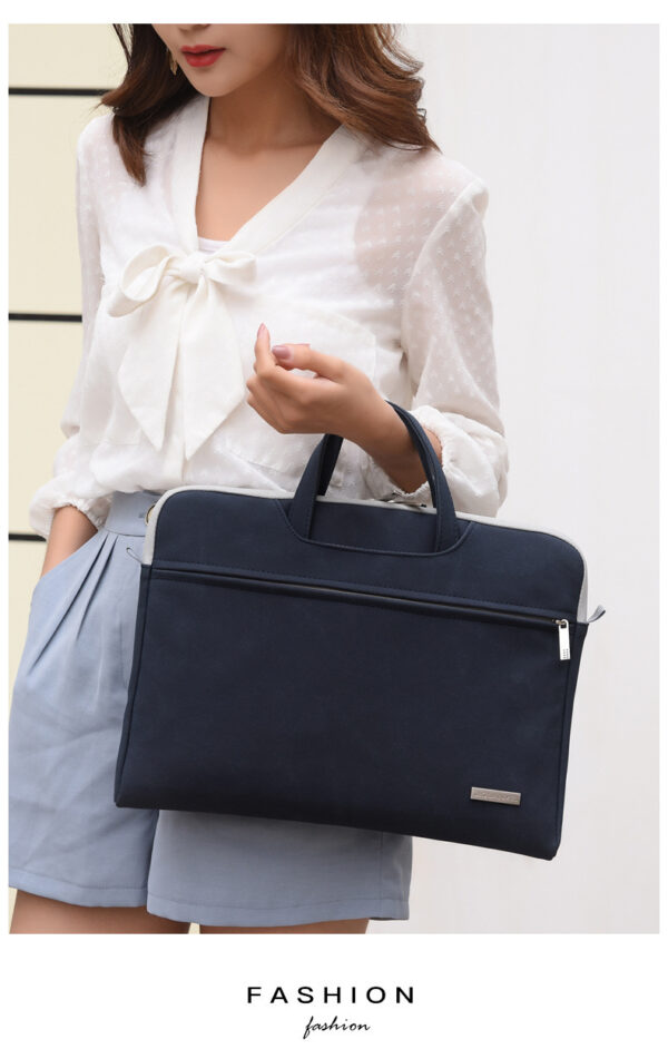 PU Leather Women Laptop Bag Notebook Carrying Case Briefcase For Macbook Air 13.3 14 15.6 Inch Men Handbags Shoulder Mouse Bag - Image 15