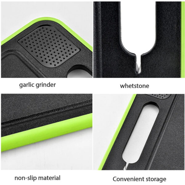 Double-side Cutting Board With Defrosting Function Chopping Board Kitchen Grinding Cutting Board With Knife Sharpener - Image 12