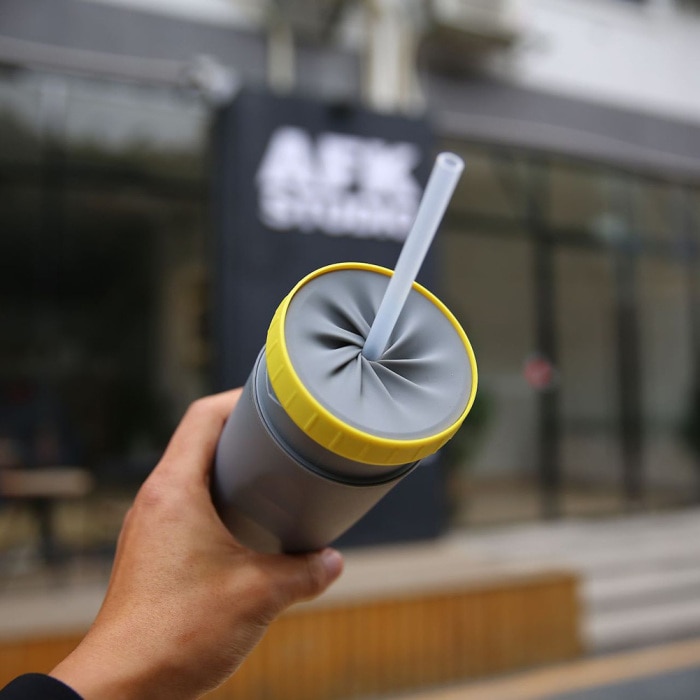 No Cover Twist Cup Travel Portable Cup Double Insulation Tumbler Straw Sippy Water Bottles Portable For Children Adults - Image 14