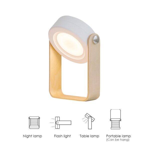 Foldable Touch Dimmable Reading LED Night Light Portable Lantern Lamp USB Rechargeable For Home Decor - Image 21