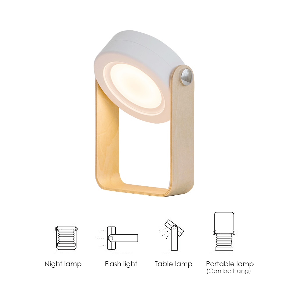 Foldable Touch Dimmable Reading LED Night Light Portable Lantern Lamp USB Rechargeable For Home Decor - Image 21
