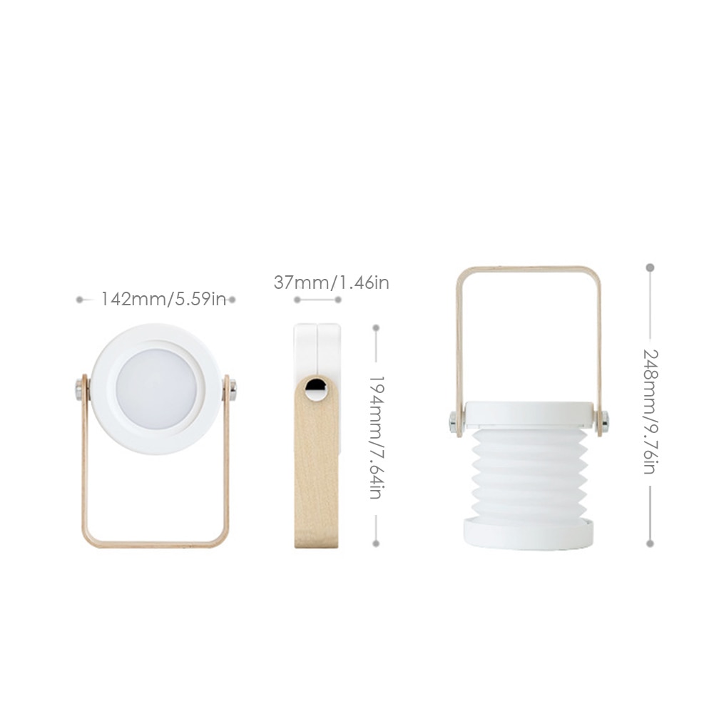 Foldable Touch Dimmable Reading LED Night Light Portable Lantern Lamp USB Rechargeable For Home Decor - Image 17