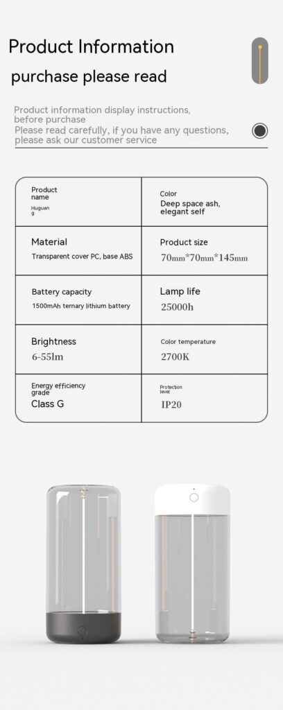 New LED Camping Light Type-c Rechargeable Portable Night Light With High Transparency And Anti Drop Creative Atmosphere Light