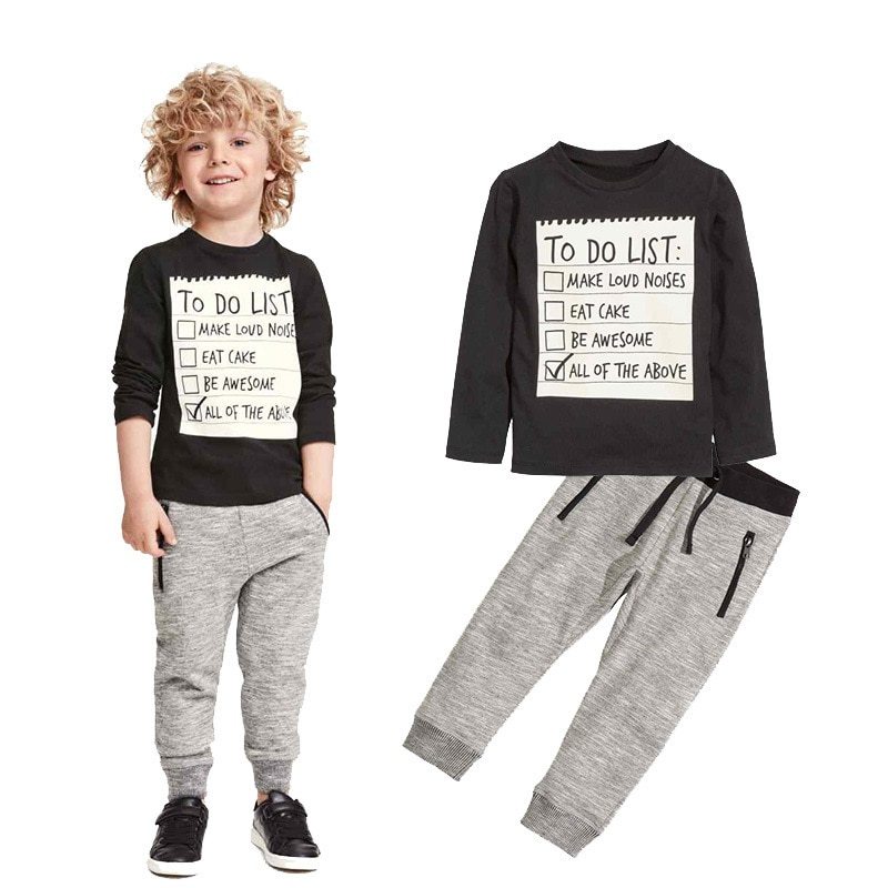 Kids Boys Clothing Set Baby Boy Casual Clothes Spring Autumn Ccotton Long Sleeves T-shirt Pants 2pcs Suit For 3-7 Years - Image 5