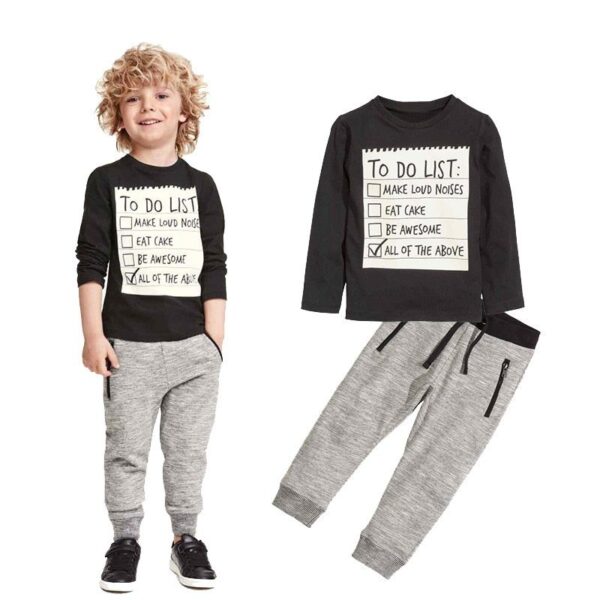 Kids Boys Clothing Set Baby Boy Casual Clothes Spring Autumn Ccotton Long Sleeves T-shirt Pants 2pcs Suit For 3-7 Years - Image 8